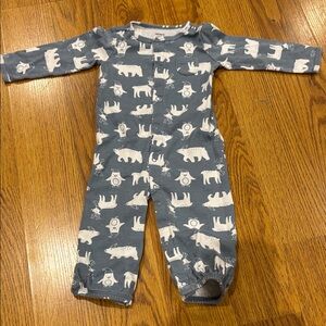 Carter's Gray and White Animal Print one piece
